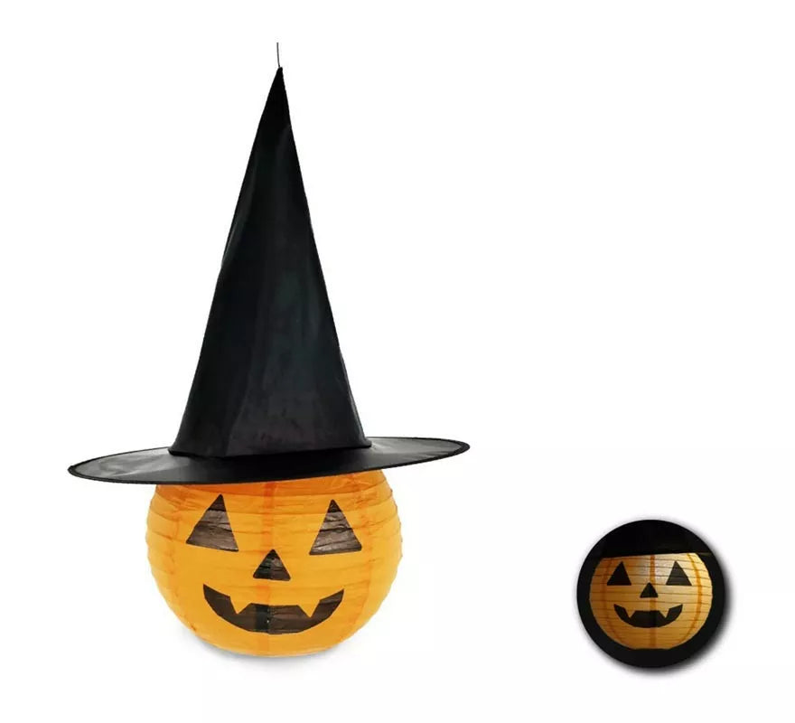 Translation missing: de.Farol Calabaza con sombrero con luz de 54X38X38 cm