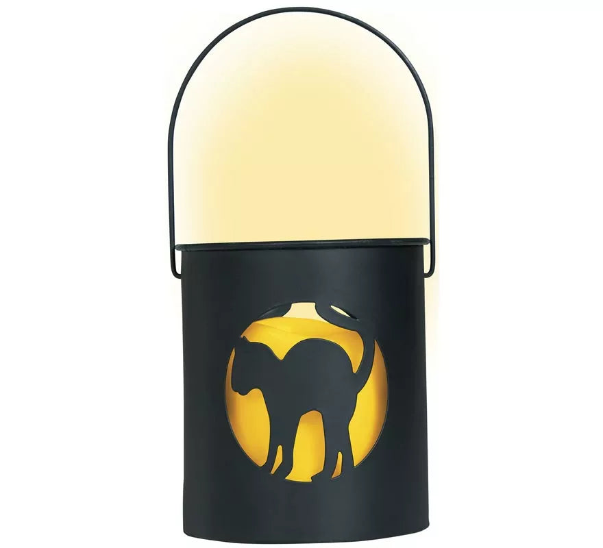 Farol con Led Gato 10x9 cm