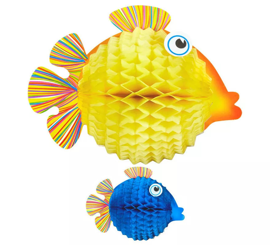 Translation missing: de.Farol de Pez Globo en forma de nido de abeja de 33 cm en colores surtidos