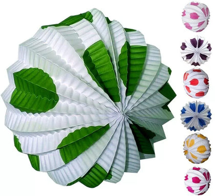 Farolillo blanco con lunares grandes en varios colores