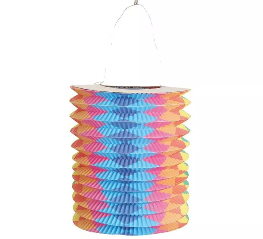 Translation missing: de.Farolillo Tubular con rombos 20 x 16 cm