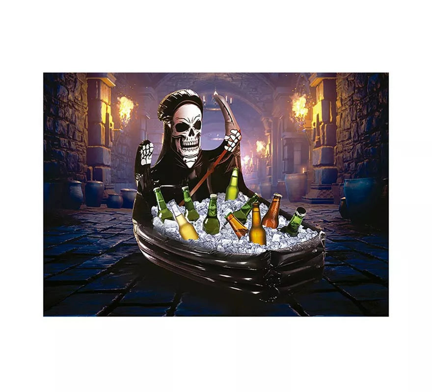 Translation missing: de.Féretro con Calavera Muerte en Nevera Hinchable de 100x35 cm