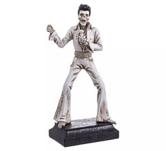 Singende Skelettfigur mit weißem Anzug 14,5x8,7x31,2 cm