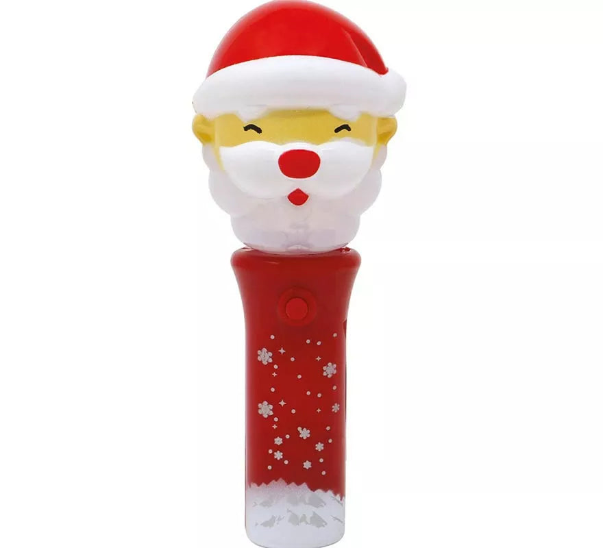 Translation missing: de.Figura de Papá Noel con varita, luz y cuerda de 13 cm