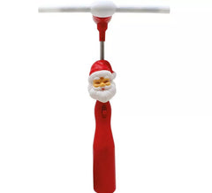 Weihnachtsmannfigur mit Fächerstäben und 32 cm LEDs