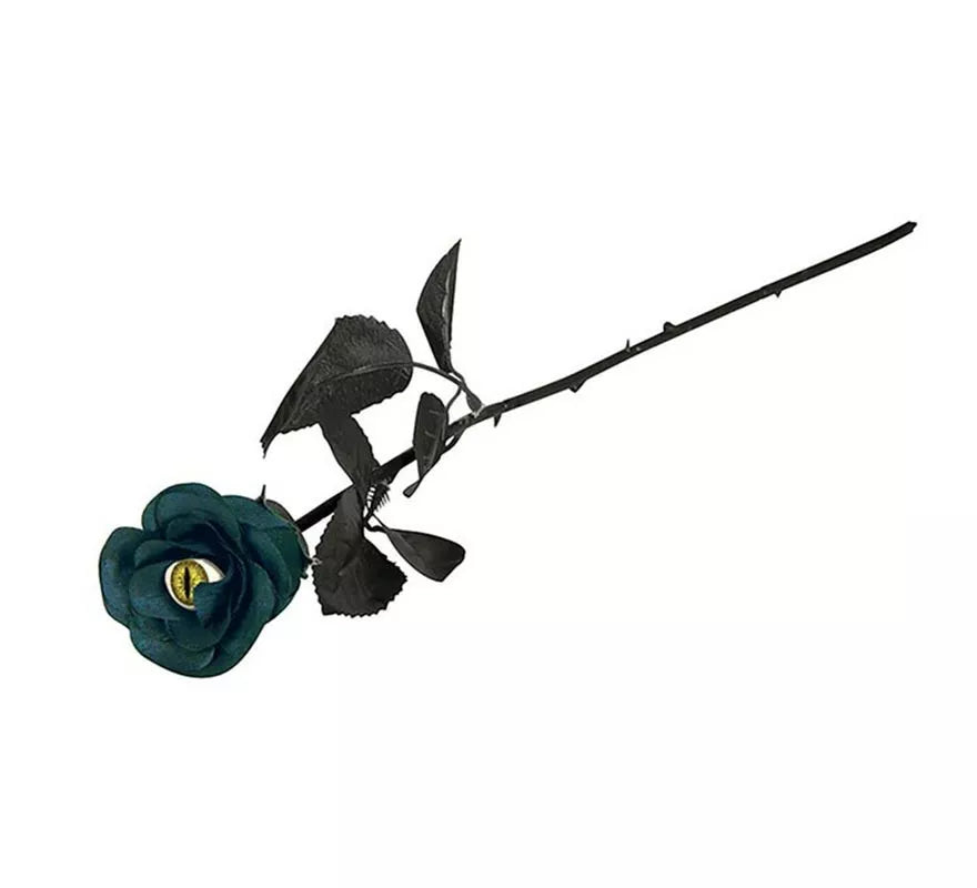 Flor azul y negra con Ojo de Gato de 42 cm