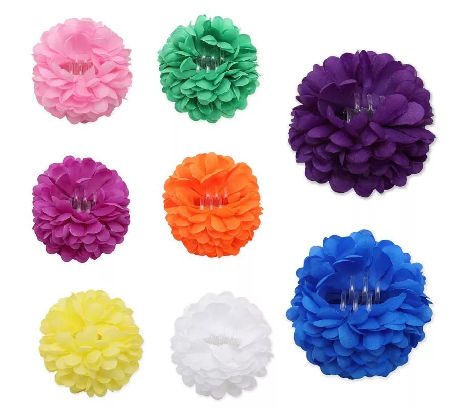 Translation missing: de.Flor con pinza para el cabello en varios colores de 11 cm
