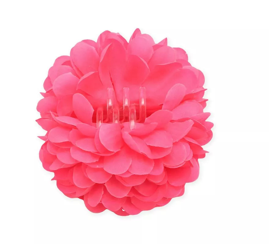Flor con pinza para el cabello en varios colores de 11 cm