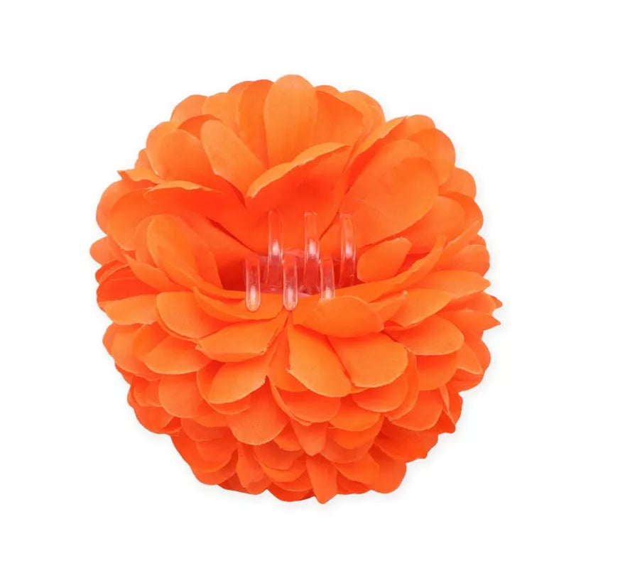 Flor con pinza para el cabello en varios colores de 11 cm