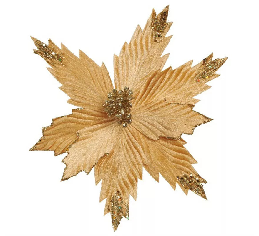 Translation missing: de.Flor de Navidad Oro de 25 cms
