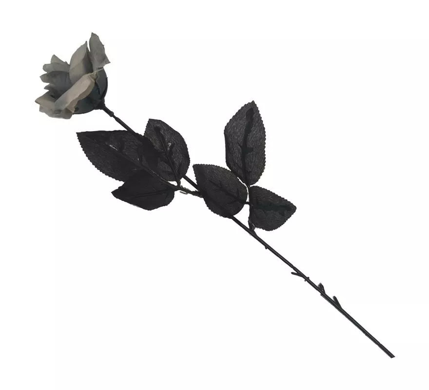 Translation missing: de.Flor gris Novia Cadáver de tela de 42 cm