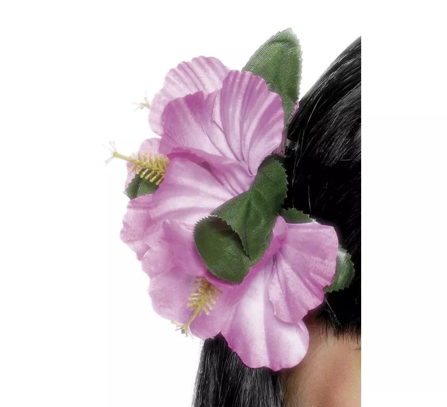 Translation missing: de.Flor Hawaiana rosa para el pelo con clip
