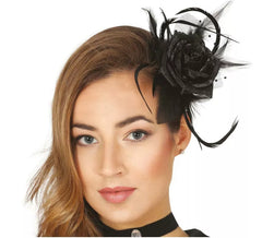 Schwarze Blume für Haarspange