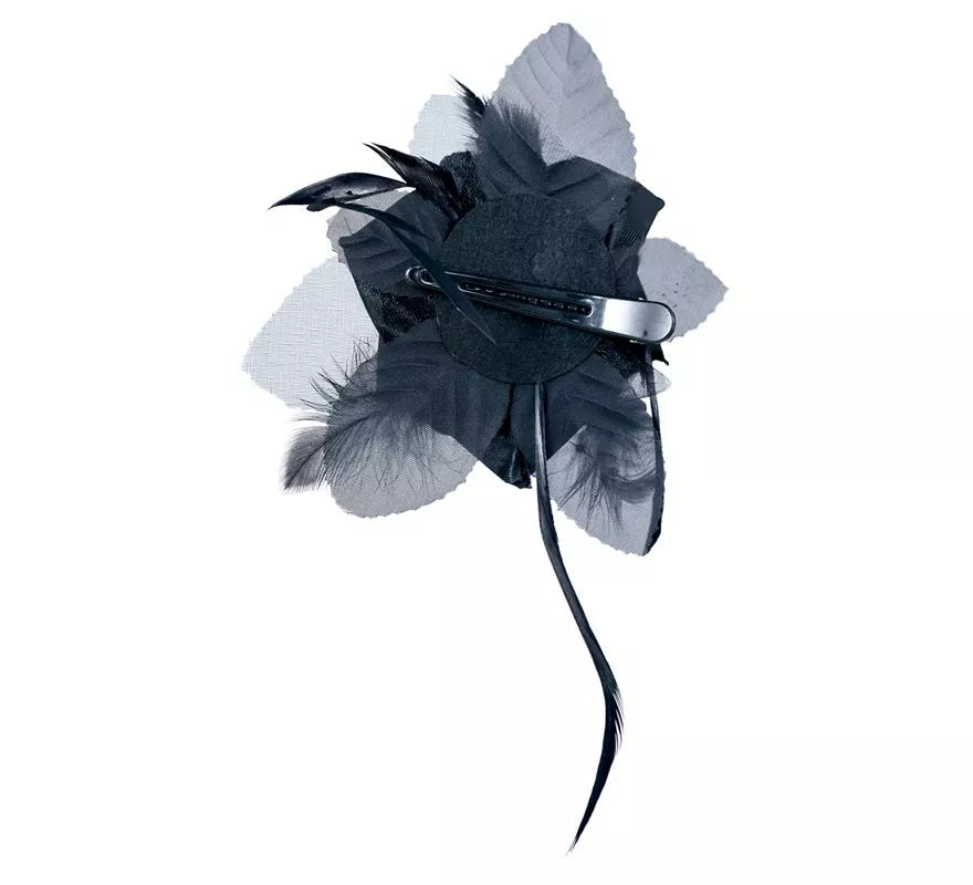 Translation missing: de.Flor Negra para Pelo con Clip