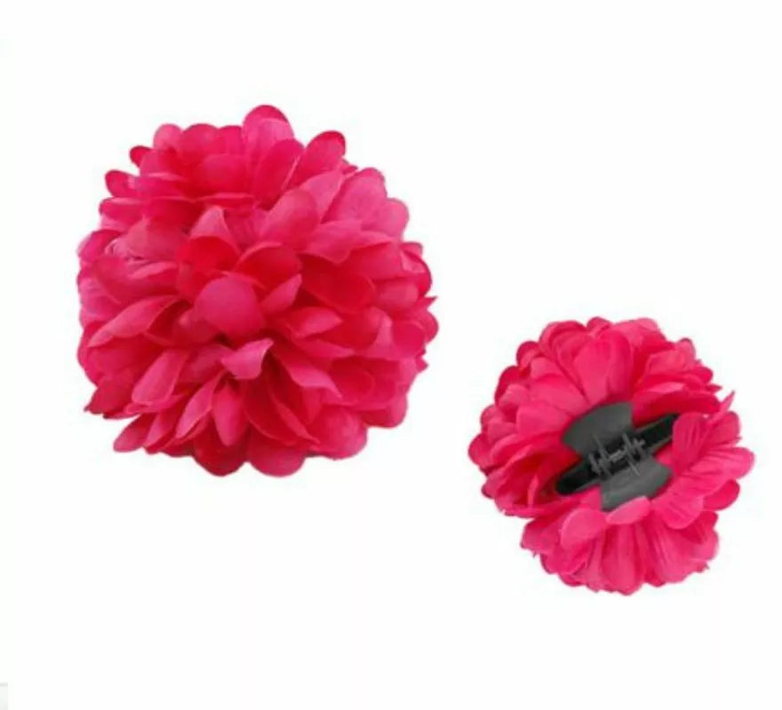 Flor Sevillana o Chulapa de 8 cm con pinza en varios colores