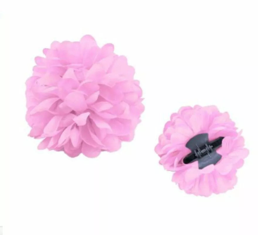 Flor Sevillana o Chulapa de 8 cm con pinza en varios colores
