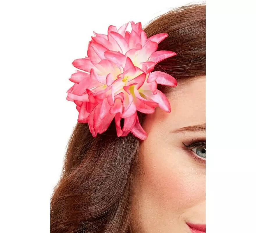 Translation missing: de.Flor Tropical Hawaiana Rosa con horquilla
