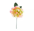 Flor verde y rosa de 14 cm