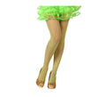 Pantys de rejilla verde neon talla única