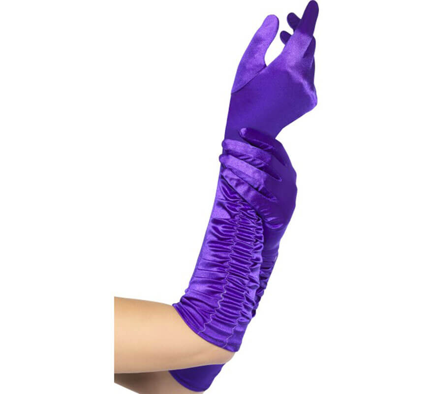 Translation missing: de.Guantes Largos de Seductora Morados 46 cm para Mujer