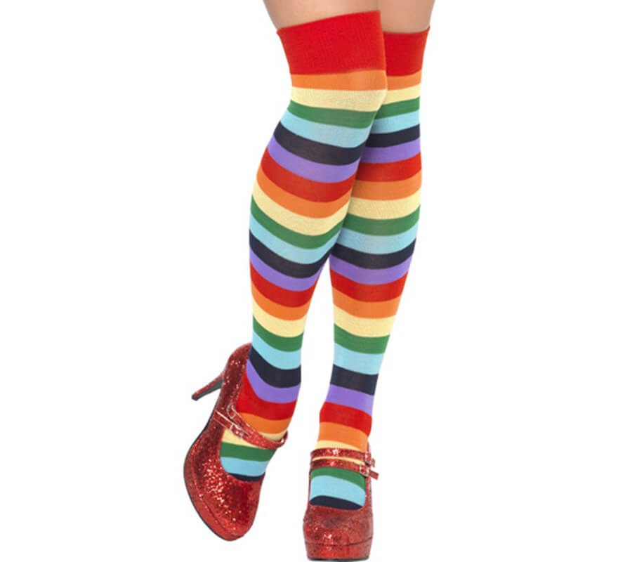Translation missing: de.Calcetines largos multicolor de Payaso