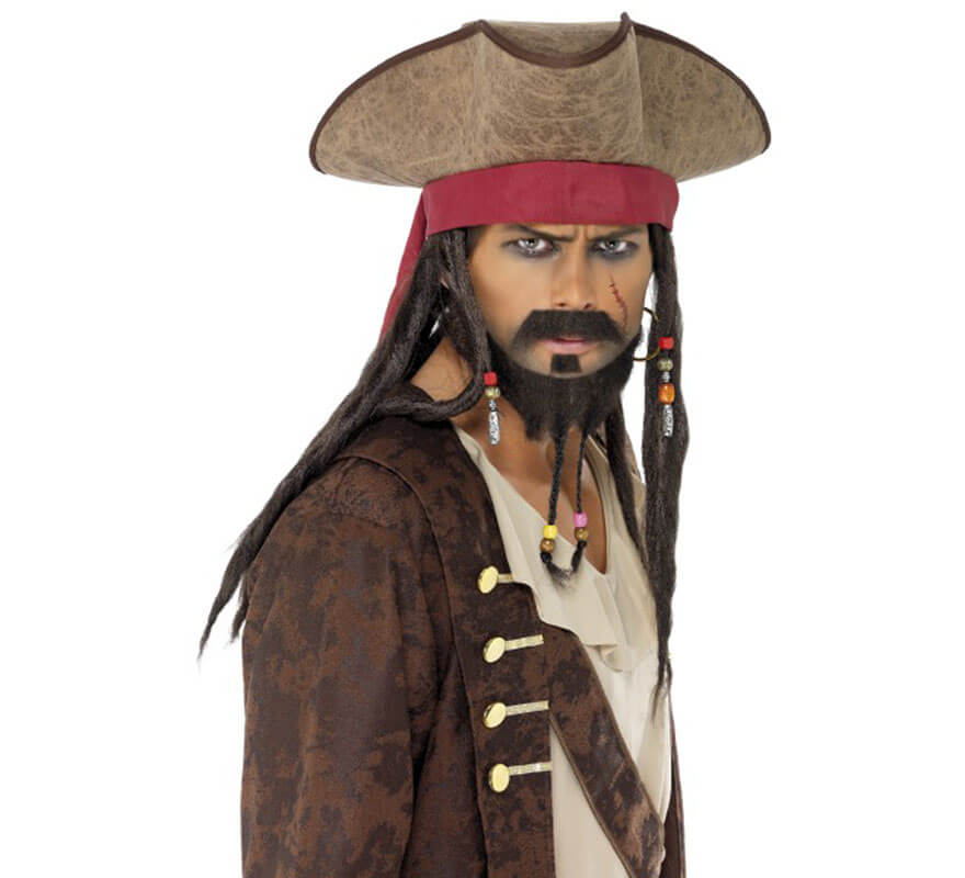 Translation missing: de.Sombrero Pirata Marrón con Rastas