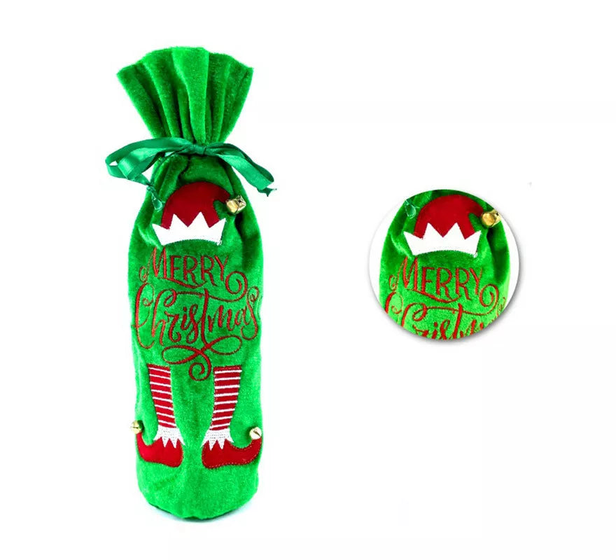 Translation missing: de.Funda de Botella de Navidad de Elfo de 14x35 cm