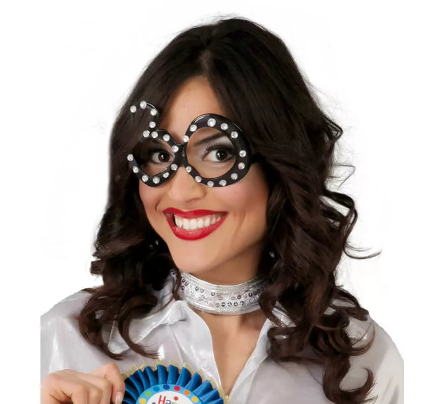 Translation missing: de.Gafas 30 años negras con brillantes