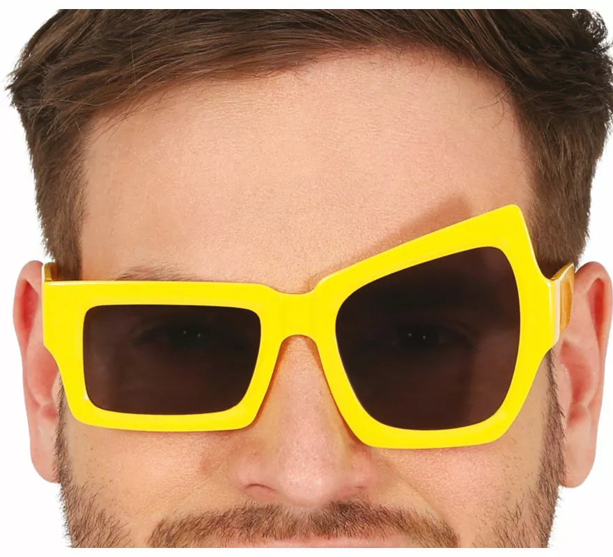 Gafas amarillas con guiño adulto