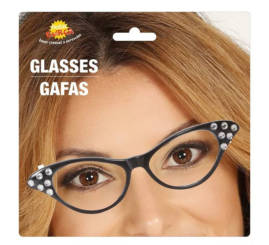 Translation missing: de.Gafas años 60 negras con cristales