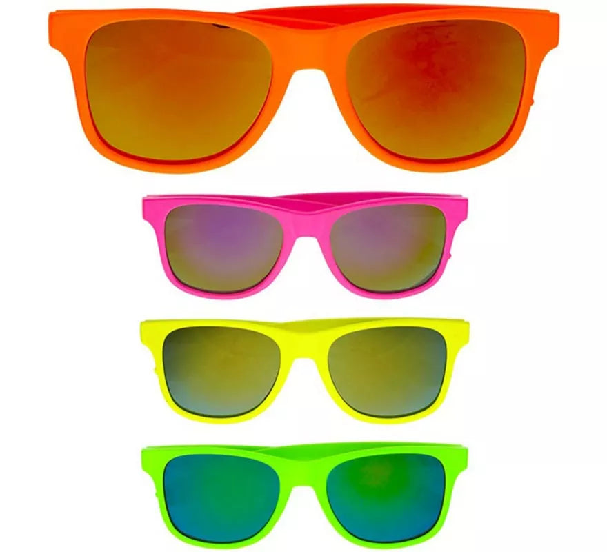 Gafas Años 80 neón con Lentes en colores surtidos