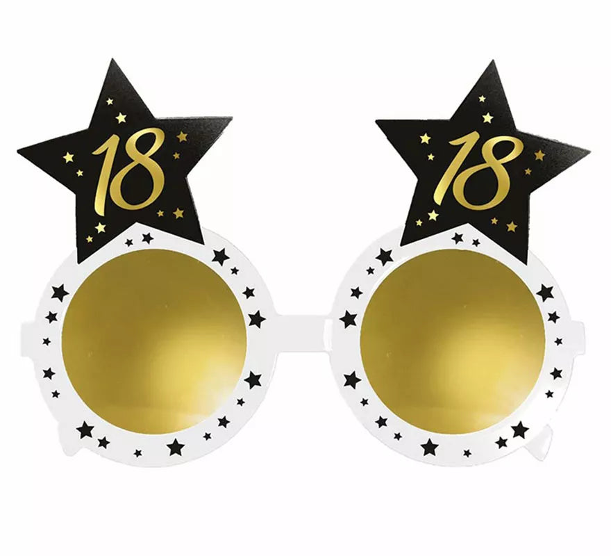 Translation missing: de.Gafas Blancas con Estrellas 18 Años Cumpleaños y Aniversarios