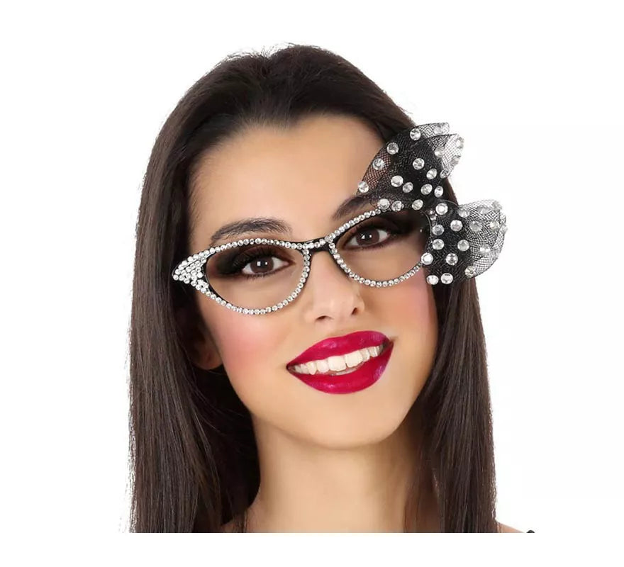 Translation missing: de.Gafas Brillantes Plateadas con Lazo