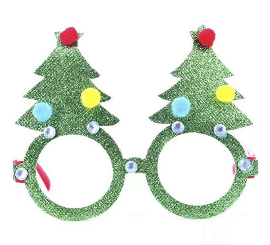 Translation missing: de.Gafas de Árbol de Navidad con brillantina
