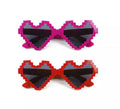 Gafas de Corazón pixeles colores surtidos