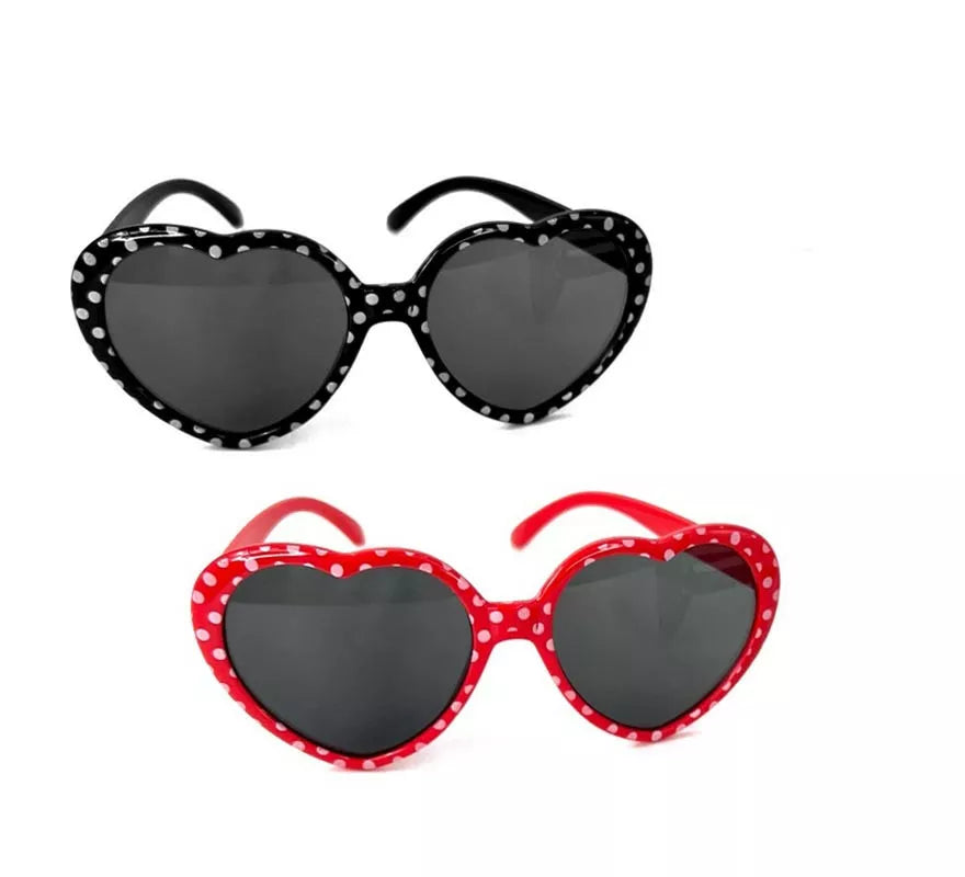 Translation missing: de.Gafas de Corazón Topos blancos colores surtidos