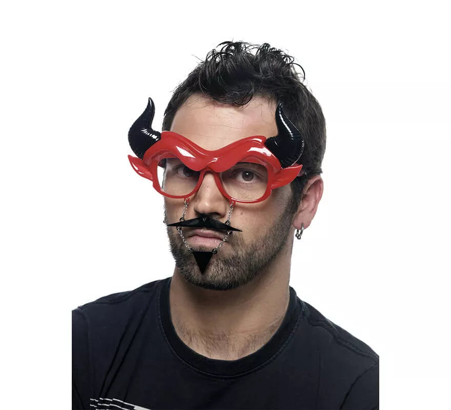 Translation missing: de.Gafas de Diablo con Bigote, Mosca y Cuernos