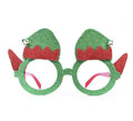 Gafas de Elfo Ayudante de Papá Noel con brillantina
