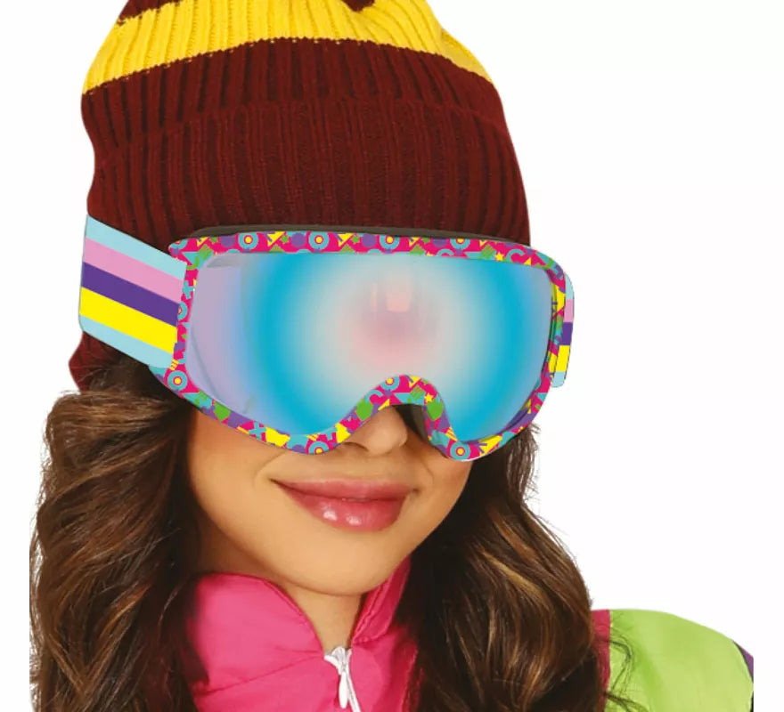 Translation missing: de.Gafas de Esquiar estampado fucsia adulto