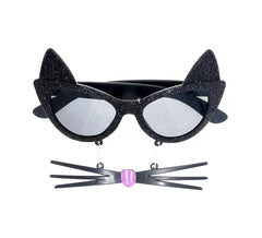 Katzenbrille mit Schnurrbart