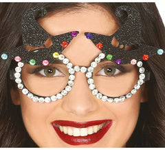 Hexenhutbrille mit Diamanten