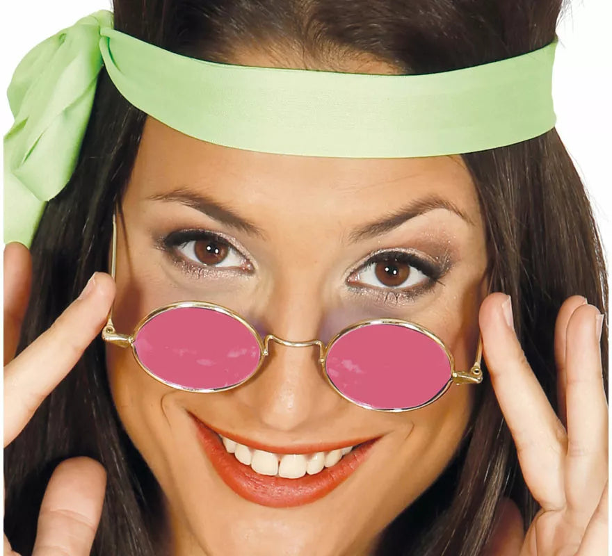 Translation missing: de.Gafas de Hippie circulares en varios colores adulto