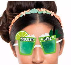 Grüne Mojito-Girl-Brille