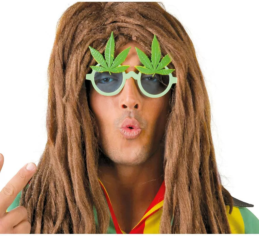 Translation missing: de.Gafas de Rastafari con hojas de Marihuana