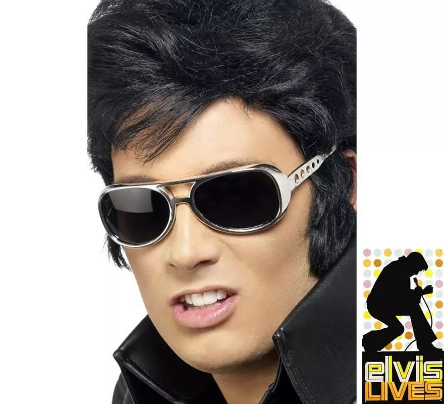 Translation missing: de.Gafas de Sol auténticas de Elvis Presley montura Plateada