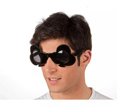 Schwarze Klee-Sonnenbrille