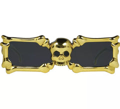 Goldene Skelettbrille