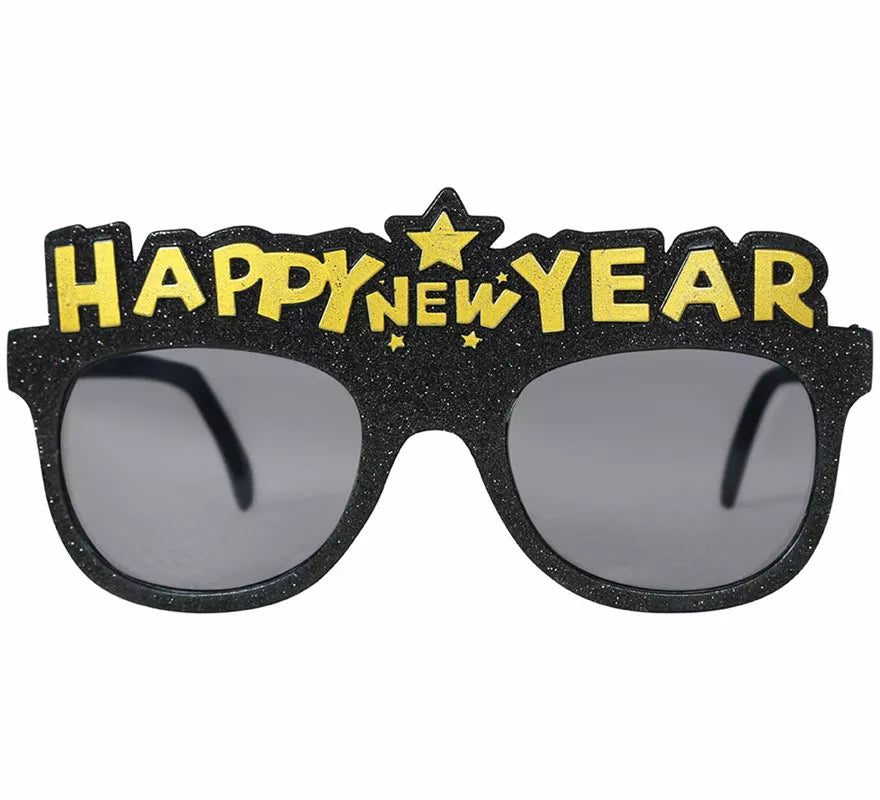 Translation missing: de.Gafas Happy New Year negras adulto