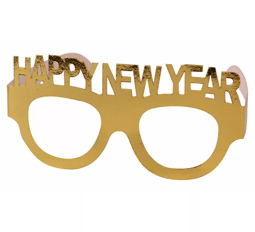 Translation missing: de.Gafas Happy New Year Oro de 14,5X7 cm