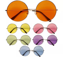 Hippie 70er Brille in verschiedenen Farben